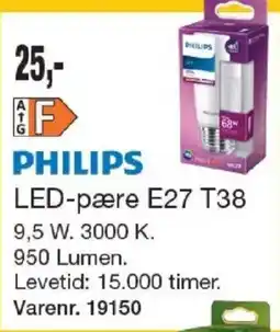 Harald Nyborg Philips led-pære e27 t38 tilbud