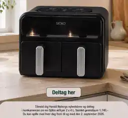 Harald Nyborg Sjöbo airfryer 2 x 4 L tilbud