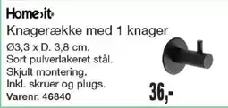 Harald Nyborg Home.it Knagerække med 1 knager tilbud