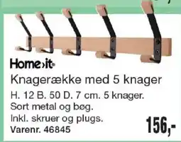 Harald Nyborg Homeit Knagerække med 5 knager tilbud