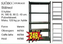 Harald Nyborg Sjöbo storage stålreol tilbud