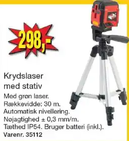 Harald Nyborg Krydslaser med stativ tilbud