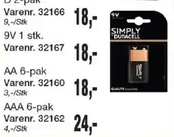 Harald Nyborg Simply Duracell 9V tilbud