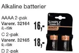 Harald Nyborg Simply Duracell Alkaline batterier tilbud