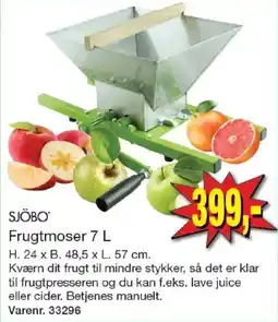 Harald Nyborg Sjöbo frugtmoser 7 l tilbud