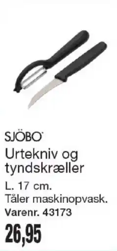 Harald Nyborg Sjöbo urtekniv og tyndskræller tilbud