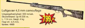 Harald Nyborg Luftgevær 4,5 mm camouflage tilbud