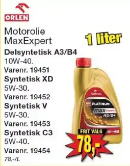 Harald Nyborg Orlen Motorolie MaxExpert tilbud