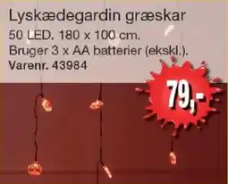 Harald Nyborg Lyskædegardin græskar tilbud