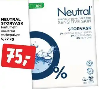 jem & fix Neutral Storvask 5,27 kg tilbud