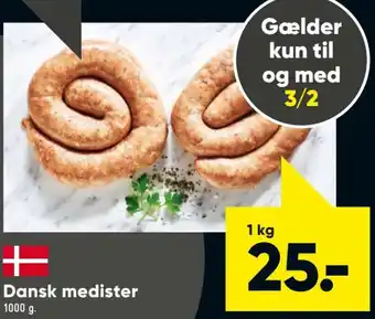 Bilka Dansk Medister 1000g tilbud
