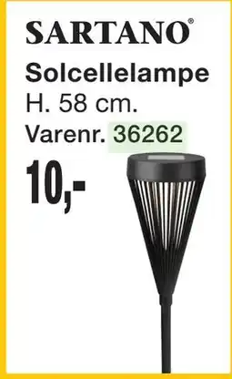 Harald Nyborg SARTANO Solcellelampe tilbud
