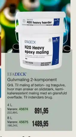 Harald Nyborg EFADECK Gulvmaling 2-komponent tilbud