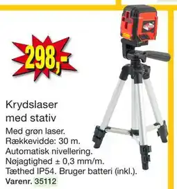 Harald Nyborg Krydslaser med stativ tilbud