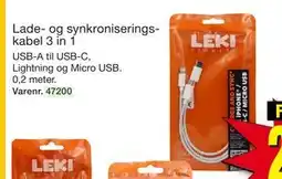 Harald Nyborg Lade- og synkroniseringskabel 3 in 1 tilbud