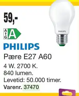 Harald Nyborg PHILIPS Pære E27 A60 tilbud