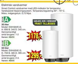 Harald Nyborg Elektrisk vandvarmer 50 liter tilbud