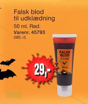 Harald Nyborg Falsk blod til udklædning tilbud