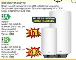 Harald Nyborg Elektrisk vandvarmer 30 liter tilbud