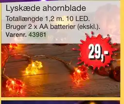 Harald Nyborg Lyskæde ahornblade tilbud