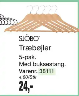 Harald Nyborg SJÖBO Træbøjler tilbud