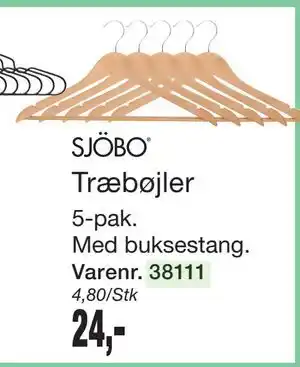 Harald Nyborg SJÖBO Træbøjler tilbud