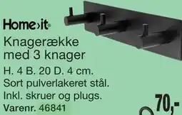 Harald Nyborg Knagerække med 3 knager tilbud