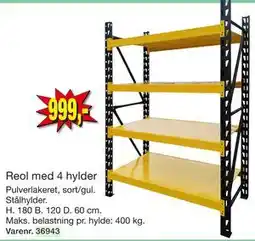 Harald Nyborg Reol med 4 hylder tilbud