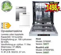 Harald Nyborg Opvaskemaskine tilbud
