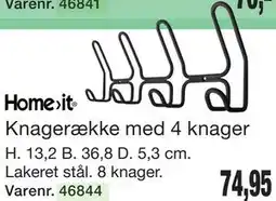 Harald Nyborg Knagerække med 4 knager tilbud