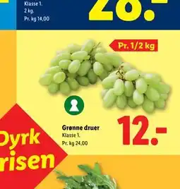 Lidl Grønne druer tilbud