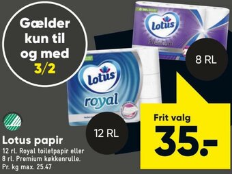 Bilka Lotus Papir tilbud