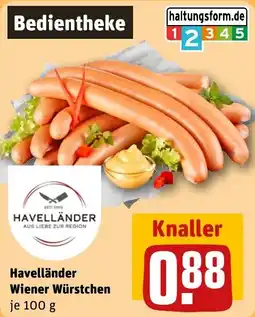 REWE DE Havelländer Wiener Würstchen tilbud