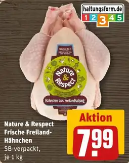 REWE DE Nature & Respect Frische Freiland-Hähnchen tilbud