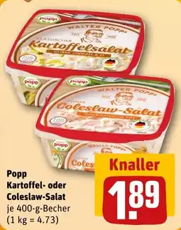 REWE DE Popp Kartoffel- oder Coleslaw-Salat tilbud