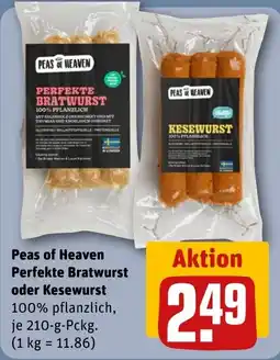 REWE DE Peas of Heaven Perfekte Bratwurst oder Kesewurst tilbud