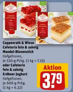 REWE DE Coppenrath & Wiese Cafeteria fein & sahnig Mandel-Bienenstich tilbud