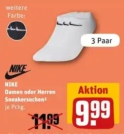 REWE DE Nike Damen oder Herren Sneakersocken tilbud