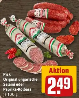 REWE DE Pick Original ungarische Salami oder Paprika-Kolbasz tilbud