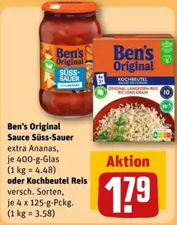 REWE DE Ben's Original Sauce Süss-Sauer extra Ananas tilbud