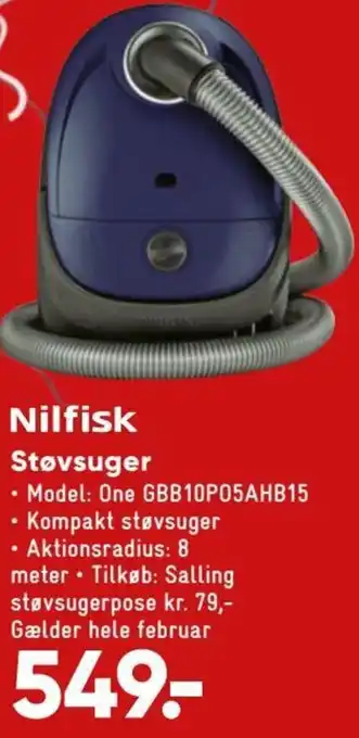 Bilka Nilfisk Støvsuger One GBB10PO5AHB15 tilbud