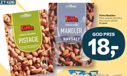 Let-Køb Kims Nødder (Pistacie / Mandler) tilbud