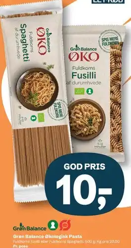 Grøn Balance Økologisk Pasta