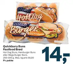 Let-Køb Quickbury Buns Fastfood Brød tilbud