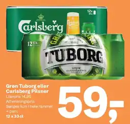 Let-Køb Grøn Tuborg eller Carlsberg Pilsner tilbud