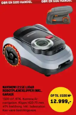 XL-BYG Navimow i215e lidar robotplæneklipper inkl. garage tilbud