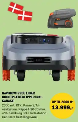 XL-BYG Navimow I220E Lidar Robotplæneklipper inkl. Garage tilbud