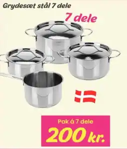 Hi five Grydesæt stål tilbud
