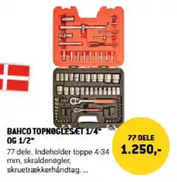XL-BYG Bahco topnøglesæt 1/4" og 1/2" tilbud