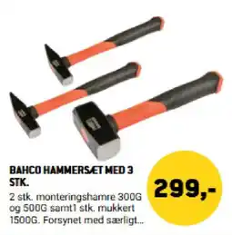 XL-BYG Bahco hammersæt med 3 stk. tilbud